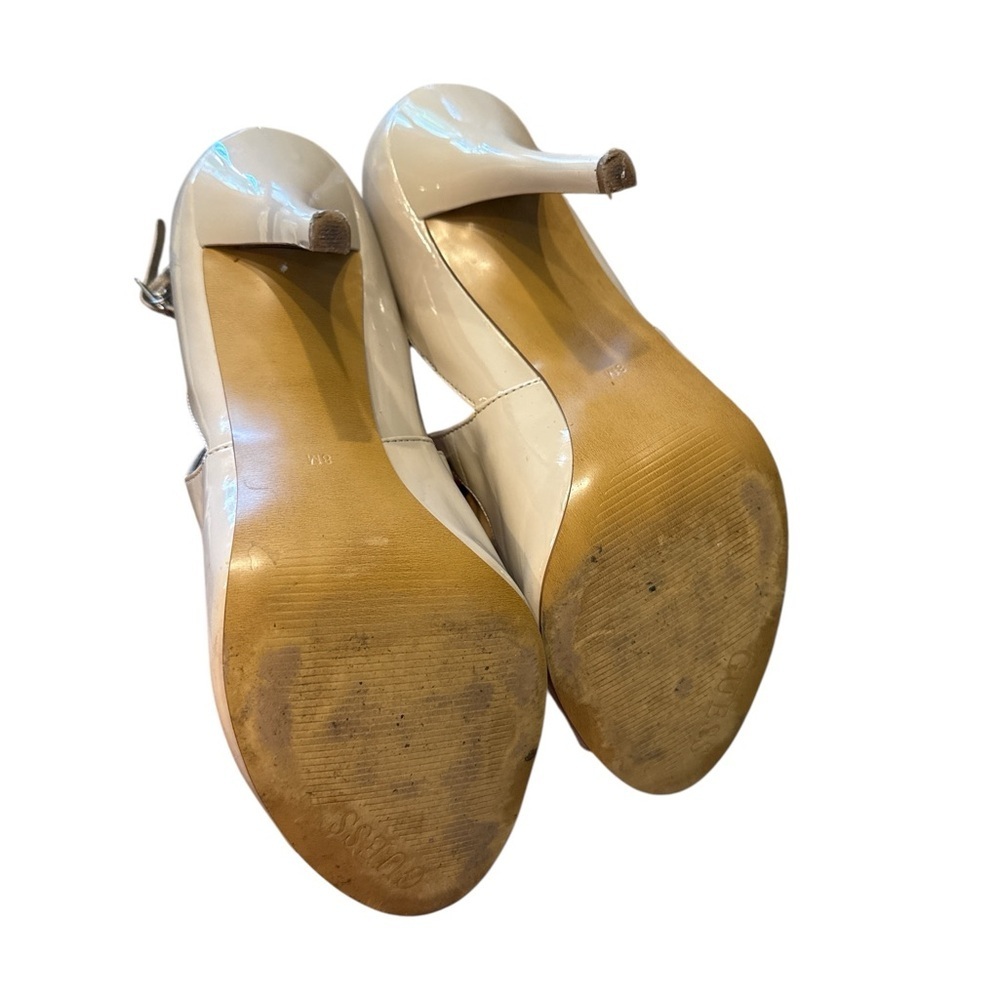 Guess by Marciano Heels Natural Tan Peep Toe Stilleheto Patent Leather 8 - Picture 6 of 6